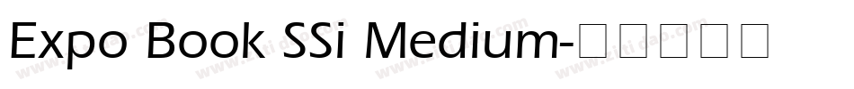 Expo Book SSi Medium字体转换